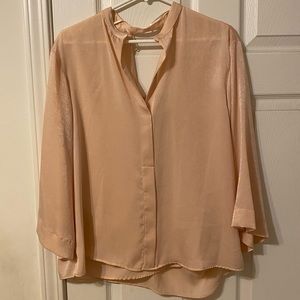 Blush pink silky blouse